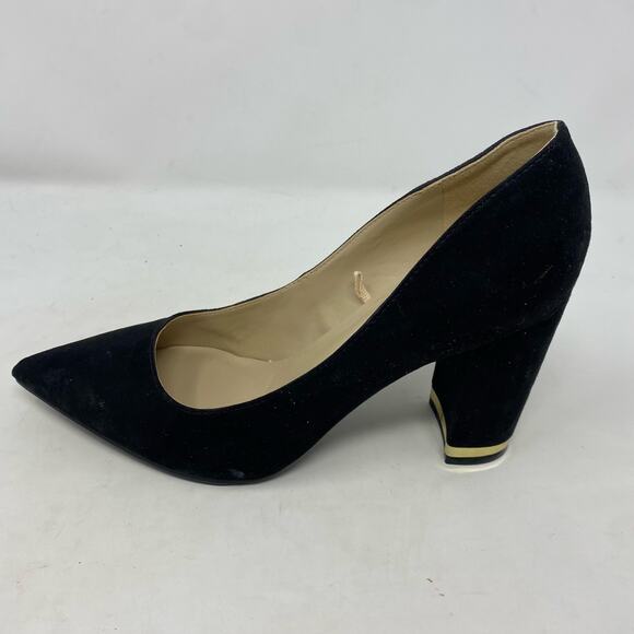 Marc Fisher Suede MFGILDY5-R Black Pointed Toe Pumps Womens Size 5.5 - Picture 2 of 8